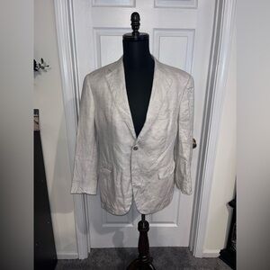 Suitsupply Cream Linen Jacket Blazer 42S Napoli